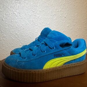 PUMA Women’s Rihanna Fenty x Creeper Phatty Speed Blue Lime Womens Sneakers 🎶